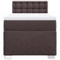 Preview: Boxspringbett mit Matratze Dunkelbraun 100x200 cm Stoff