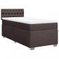 Preview: Boxspringbett mit Matratze Dunkelbraun 80x200 cm Stoff