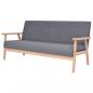 Preview: ARDEBO.de - 3-Sitzer Sofa Stoff Dunkelgrau