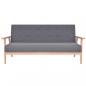 Preview: 3-Sitzer Sofa Stoff Dunkelgrau