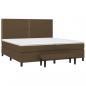 Preview: Boxspringbett mit Matratze Dunkelbraun 200x200 cm Stoff