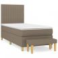 Preview: ARDEBO.de - Boxspringbett mit Matratze Taupe 80x200 cm Stoff