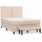 Preview: Boxspringbett Matratze Cappuccino-Braun 140x190cm Kunstleder