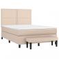 Preview: Boxspringbett Matratze Cappuccino-Braun 140x190cm Kunstleder