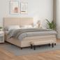 Preview: ARDEBO.de - Boxspringbett Matratze Cappuccino-Braun 160x200 cm Kunstleder