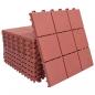 Preview: ARDEBO.de - Terrassenfliesen 10 Stk. Rot 30 x 30 cm Kunststoff