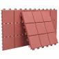 Preview: Terrassenfliesen 10 Stk. Rot 30 x 30 cm Kunststoff