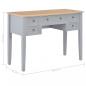 Preview: Schreibtisch Grau 109,5 x 45 x 77,5 cm Holz