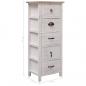 Preview: Beistellschrank 35x25x87 cm Massivholz Paulownia