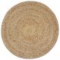 Preview: Handgefertigter Sitzpuff Dunkelgrau 40 x 45 cm Jute