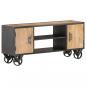 Preview: ARDEBO.de - TV-Schrank 110x30x49 cm Altholz Massiv