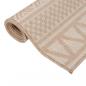 Preview: Outdoor-Teppich Flachgewebe 100x200 cm Braun Gestreift