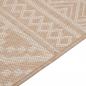 Preview: Outdoor-Teppich Flachgewebe 100x200 cm Braun Gestreift