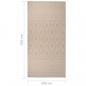 Preview: Outdoor-Teppich Flachgewebe 100x200 cm Braun Gestreift