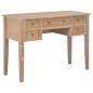 Preview: ARDEBO.de - Schreibtisch Braun 109,5 x 45 x 77,5 cm Holz