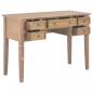 Preview: Schreibtisch Braun 109,5 x 45 x 77,5 cm Holz