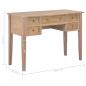 Preview: Schreibtisch Braun 109,5 x 45 x 77,5 cm Holz