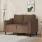 Preview: ARDEBO.de - 2-Sitzer-Sofa Braun 120 cm Stoff