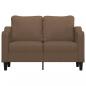 Preview: 2-Sitzer-Sofa Braun 120 cm Stoff