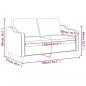 Preview: 2-Sitzer-Sofa Braun 120 cm Stoff