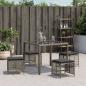 Preview: Gartenhocker mit Kissen 4 Stk. Grau 41x41x36 cm Poly Rattan