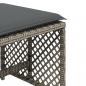 Preview: Gartenhocker mit Kissen 4 Stk. Grau 41x41x36 cm Poly Rattan