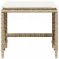 Preview: Gartenhocker mit Kissen 4 Stk. Beige 41x41x36 cm Poly Rattan