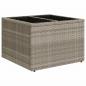 Preview: Gartentisch mit Glasplatte Hellgrau 55x55x37 cm Poly Rattan