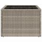 Preview: Gartentisch mit Glasplatte Hellgrau 55x55x37 cm Poly Rattan