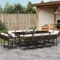 Preview: ARDEBO.de - 13-tlg. Garten-Essgruppe mit Kissen Braun Poly Rattan