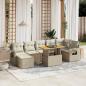 Preview: ARDEBO.de - 8-tlg. Garten-Sofagarnitur mit Kissen Beige Poly Rattan