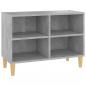 Preview: TV-Schrank mit Massivholz-Beinen Betongrau 69,5x30x50 cm