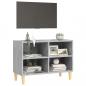 Preview: TV-Schrank mit Massivholz-Beinen Betongrau 69,5x30x50 cm