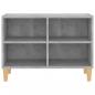 Preview: TV-Schrank mit Massivholz-Beinen Betongrau 69,5x30x50 cm