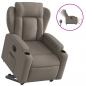 Preview: Relaxsessel mit Aufstehhilfe Elektrisch Taupe Stoff