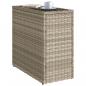 Preview: Garten-Beistelltisch mit Glasplatte 58x27,5x55 cm Poly Rattan