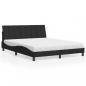 Preview: ARDEBO.de - Bett mit Matratze Schwarz 160x200 cm Samt