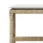 Preview: Gartenhocker mit Kissen 4 Stk. Beige 41x41x36 cm Poly Rattan