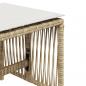 Preview: Gartenhocker mit Kissen 4 Stk. Beige 41x41x36 cm Poly Rattan