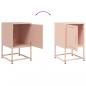 Preview: Nachttische 2 Stk. Rosa 36x39x60,5 cm Stahl