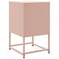 Preview: Nachttische 2 Stk. Rosa 36x39x60,5 cm Stahl