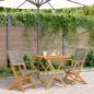 Preview: ARDEBO.de - 3-tlg. Bistro-Set Grau Poly Rattan und Massivholz