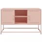 Preview: TV-Schrank Rosa 100,5x39x60,5 cm Stahl