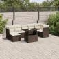 Preview: 8-tlg. Garten-Sofagarnitur mit Kissen Braun Poly Rattan