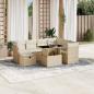 Preview: ARDEBO.de - 8-tlg. Garten-Sofagarnitur mit Kissen Beige Poly Rattan