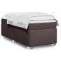 Preview: ARDEBO.de - Boxspringbett mit Matratze Dunkelbraun 80x200 cm Stoff