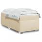 Preview: ARDEBO.de - Boxspringbett mit Matratze Creme 90x190 cm Stoff