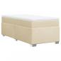 Preview: Boxspringbett mit Matratze Creme 90x190 cm Stoff