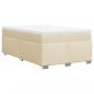 Preview: Boxspringbett mit Matratze Creme 120x200 cm Stoff