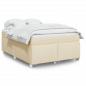 Preview: ARDEBO.de - Boxspringbett mit Matratze Creme 160x200 cm Stoff